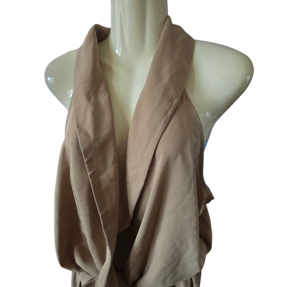 New York & Company Beige Sleeveless Jumpsuit - Picture 3 of 8